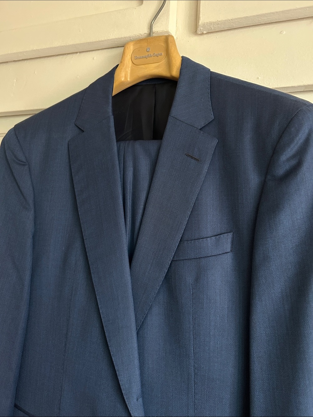 Hugo Boss Deep Navy Full Canvas Super 130s Wool Suit Made in Germany 🇩🇪